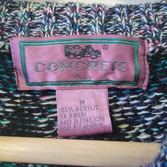 Vintage Coogie Style Pullover Stripped Textured Sweater 80's/90's Chunky Size M - Picture 4 of 4